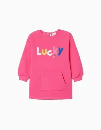 Zippy Vestido-sweat para bebé menina 'lucky girl', rosa promoção