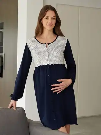 Camisola de amamentação materna com bolinhas - prénatal