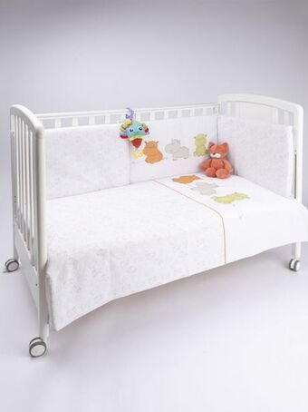 Prénatal Conjunto de cama unissex com 4 peças "hippopotamus" - prénatal promoção