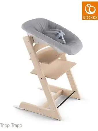 Conjunto tripp trapp® recém-nascido com cabide de brinquedo - cinza - stokke