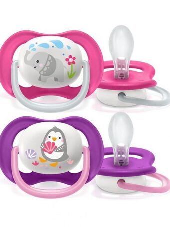Chupetas philips avent 2 ultra air collection 6-18m fêmea - animais - avent