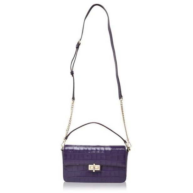 Promoção Dkny jojo crocodile medium flap over cross body bag em DKNY