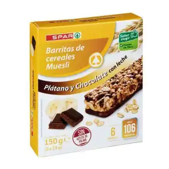 Barra cer spar banana choc 6un 150gr