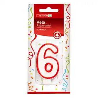 Vela aniversário n6 un