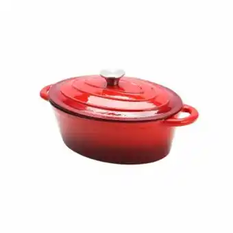 Cacarola oval ferro fundido verm.24cm cstoca24r