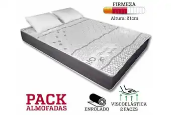 Colchões & Companhia Colchão active bioceramic 21cm pack almofadas promoção