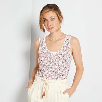 Kiabi Top de alças às riscas promoção