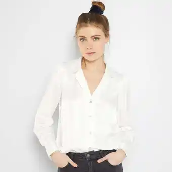 Kiabi Camisa acetinada bordada promoção