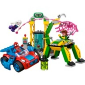 Disney Store Lego marvel spider-man en el laboratorio de doc ock (set 10783) promoção