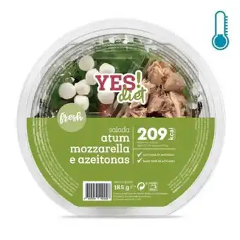 Salada de atum, mozzarella e azeitonas