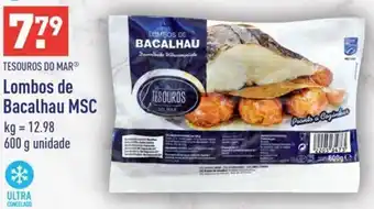ALDI Tesouros do Mar Lombos de Bacalhau MSC 600g promoção