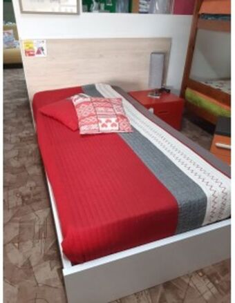 All House Conjunto cama + mesa cabeceira promoção