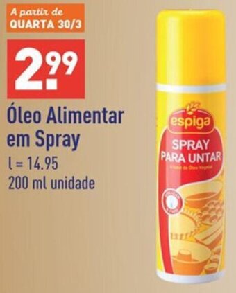 ALDI Óleo Alimentar em Spray 200ml promoção