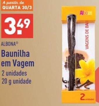 ALDI Albona Baunilha em Vagem 20g promoção