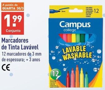 ALDI Marcadores de Tinta Lavável promoção