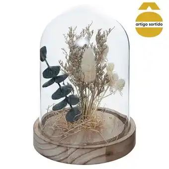 Campânula com flores secas 17cm