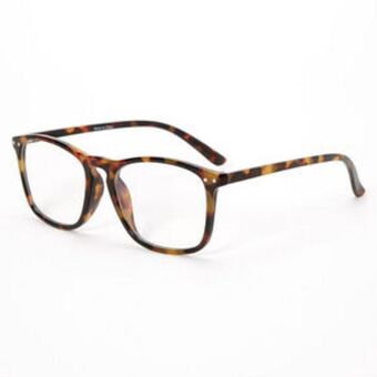 Solar blue light reducing retro tortoiseshell clear lens frames - brown