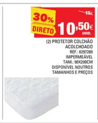 Continente Protector Colchão Acolchoado 90x200cm promoção