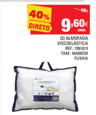 Continente Almofada Viscoelástica 45x60cm promoção