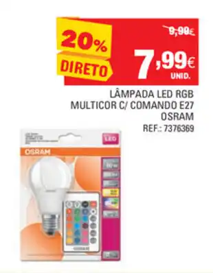 Continente Lâmpada Led RGB Multicor C/Comando E27 Osram promoção