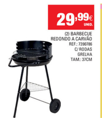 Barbecue Redondo a Carvão 37cm