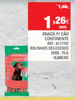 Continente Snacks P/Cão Continente 75g promoção