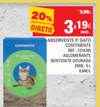 Continente Absorvente P/Gato Continente 5L promoção