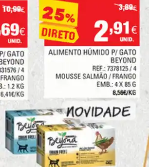 Continente Alimento Húmido P/Gato Beyond 4x85g promoção