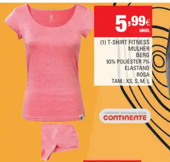 Continente T-Shirt Fitness Mulher Berg XS, S, M, L promoção