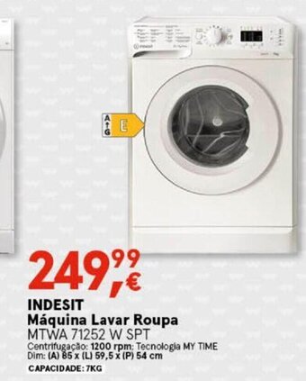 Worten INDESIT Máquina Lavar Roupa promoção