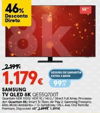 SAMSUNG TV QLED 8K QE55Q700T