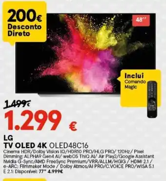Worten LG TV OLED 4K OLED48C16 promoção
