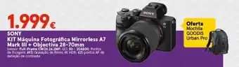 Worten SONY Kit Fotográfica Mirrorless A7 Mark III + Objectiva 28-70mm promoção