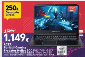 Worten ACER Portátil Gaming Predator Helios 300 promoção