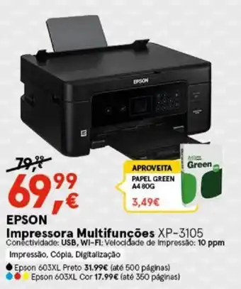 Worten EPSON Impressora Multifunções XP-3105 promoção