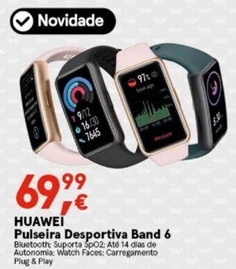 Worten HUAWEI Pulseira Desportiva Band 6 promoção