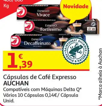 Auchan Cápsulas de Café Expresso AUCHAN 10 Cápsulas promoção