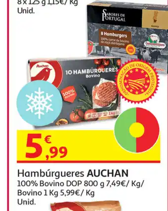 Hambúrgueres Auchan 1kg