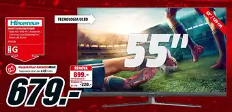 MediaMarkt Hisense 55" Smart TV LED UHD 55U8QF promoção