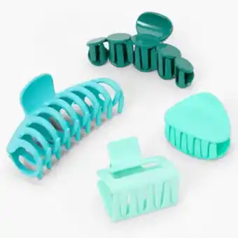 Claire's Matte green hair claws - 4 pack promoção