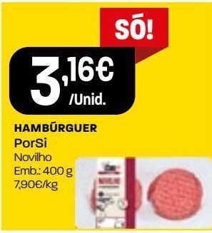 Intermarché Hambúrguer bovino porsi promoção