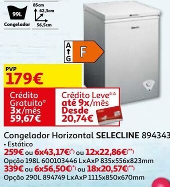 Congelador horizontal selecline
