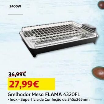 Auchan Grelhador mesa flama:inox 4320fl promoção