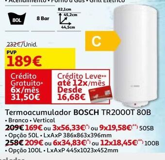 Auchan Termoacumulador bosch promoção