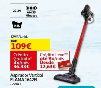 Auchan Aspirador vertical flama 1642fl 2 em 1 promoção