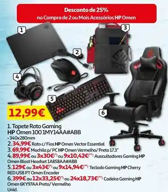 Auchan Tapete rato gaming omen by hp promoção