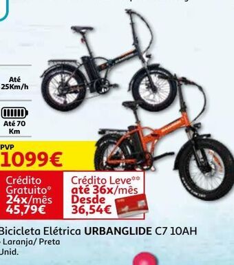 Auchan Bicicleta elétrica urbanglide promoção