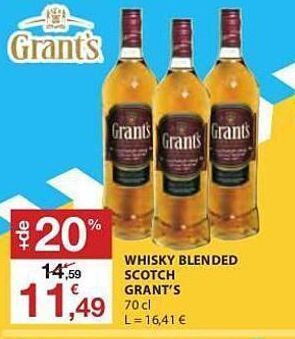 E.Leclerc Uísque grant's promoção