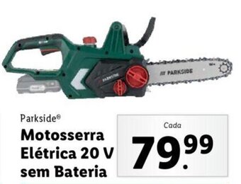 Lidl Parkside Motosserra Elétrica 20V sem Bateria promoção