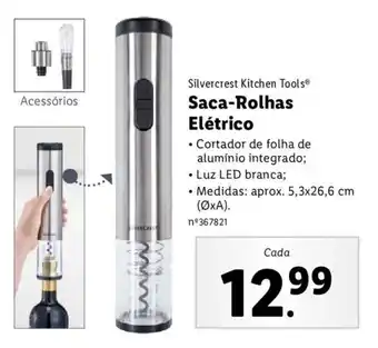 Lidl Silvercrest Kitchen Tools Saca-Rolhas Elétrico 5,3 x 26,6cm promoção